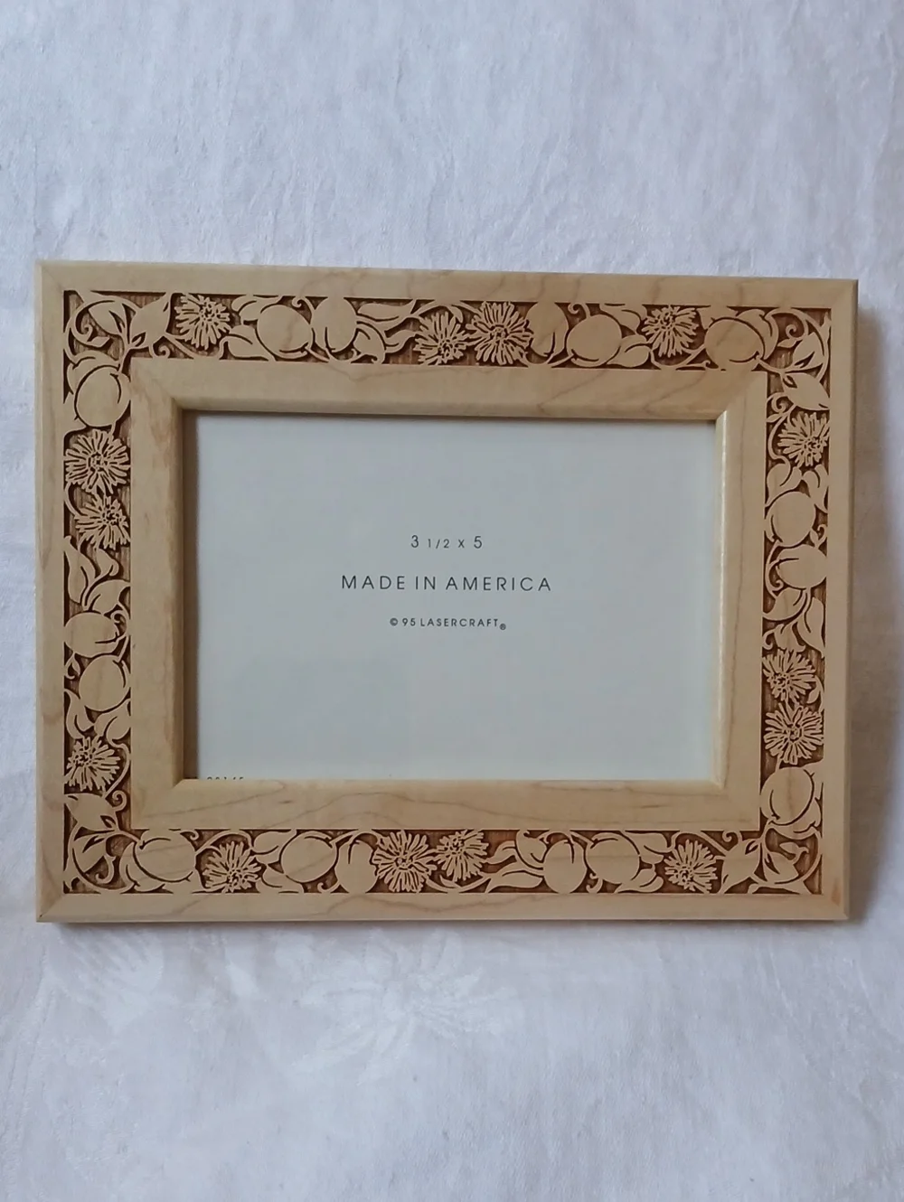 Lasercraft Decorative Wooden Picture Frame Fruit Floral Holds 3.5